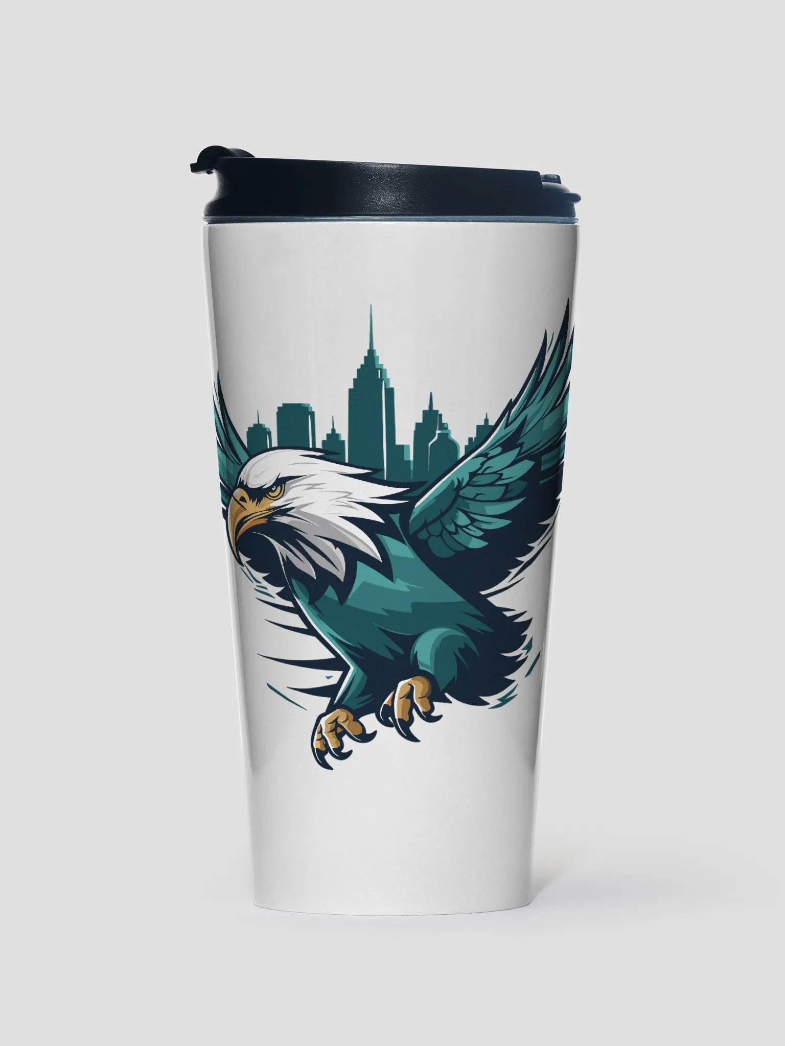 EAGLE CITYSCAPE STANLESS STEEL TRAVEL MUG product image (1)