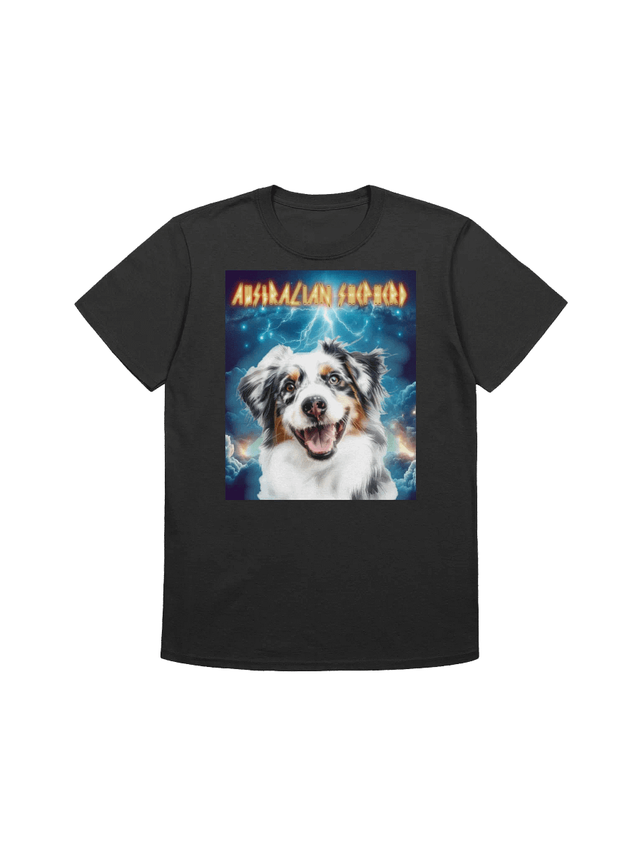 Retro 80s Australian Shepherd Hard Rock Heavy Metal T-Shirt product image (1)
