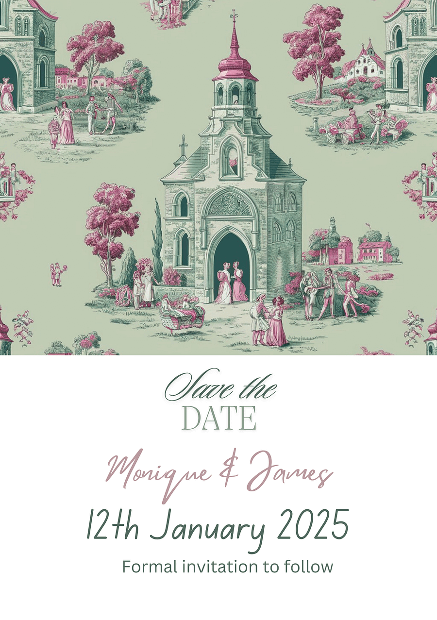 Toile Save the Date Cards product image (2)