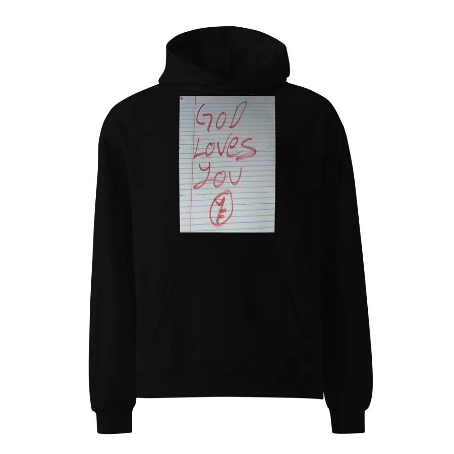 YF "GOD LOVES YOU" WRITTEN HOODIE product image (1)