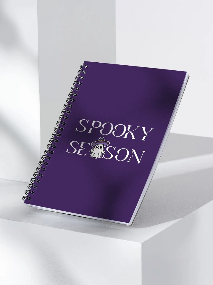 Spooky Season Sombrero Ghost Light Dotted Spiral Notebook product image (2)