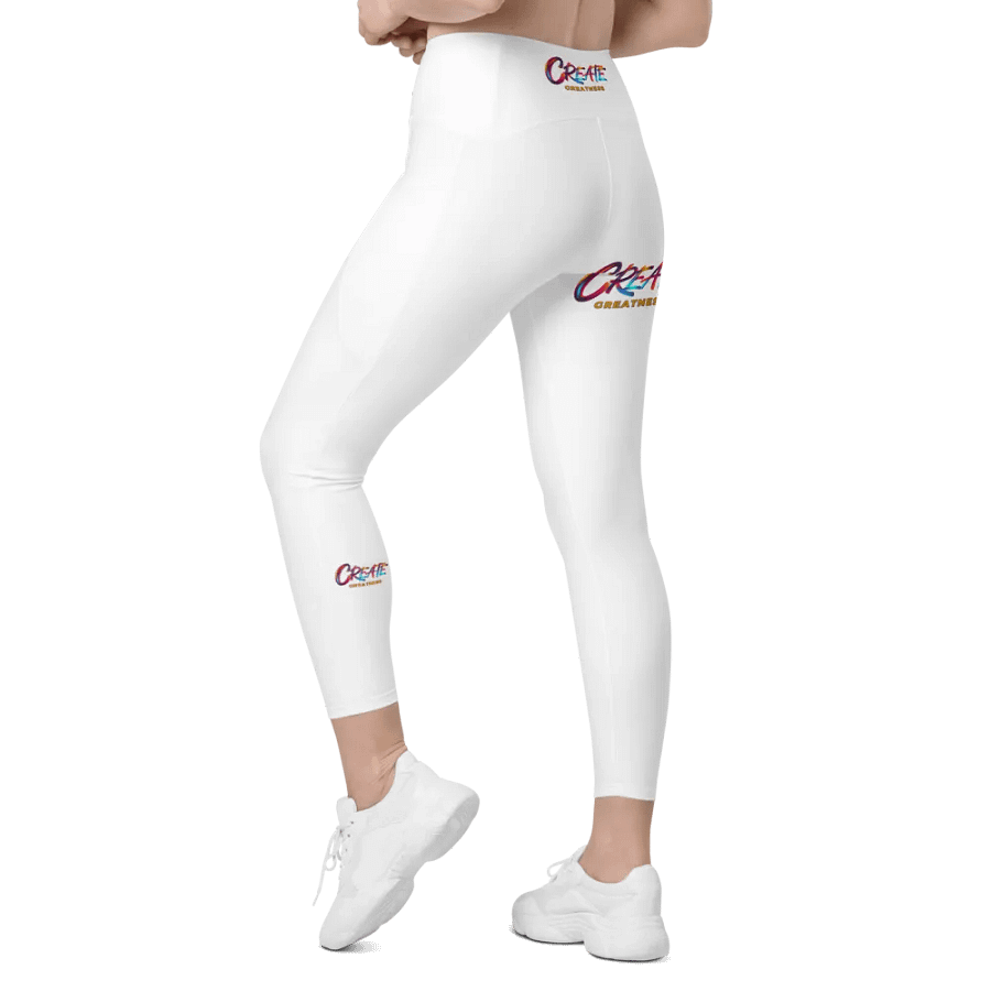 Create Greatness White with prints Leggings product image (10)