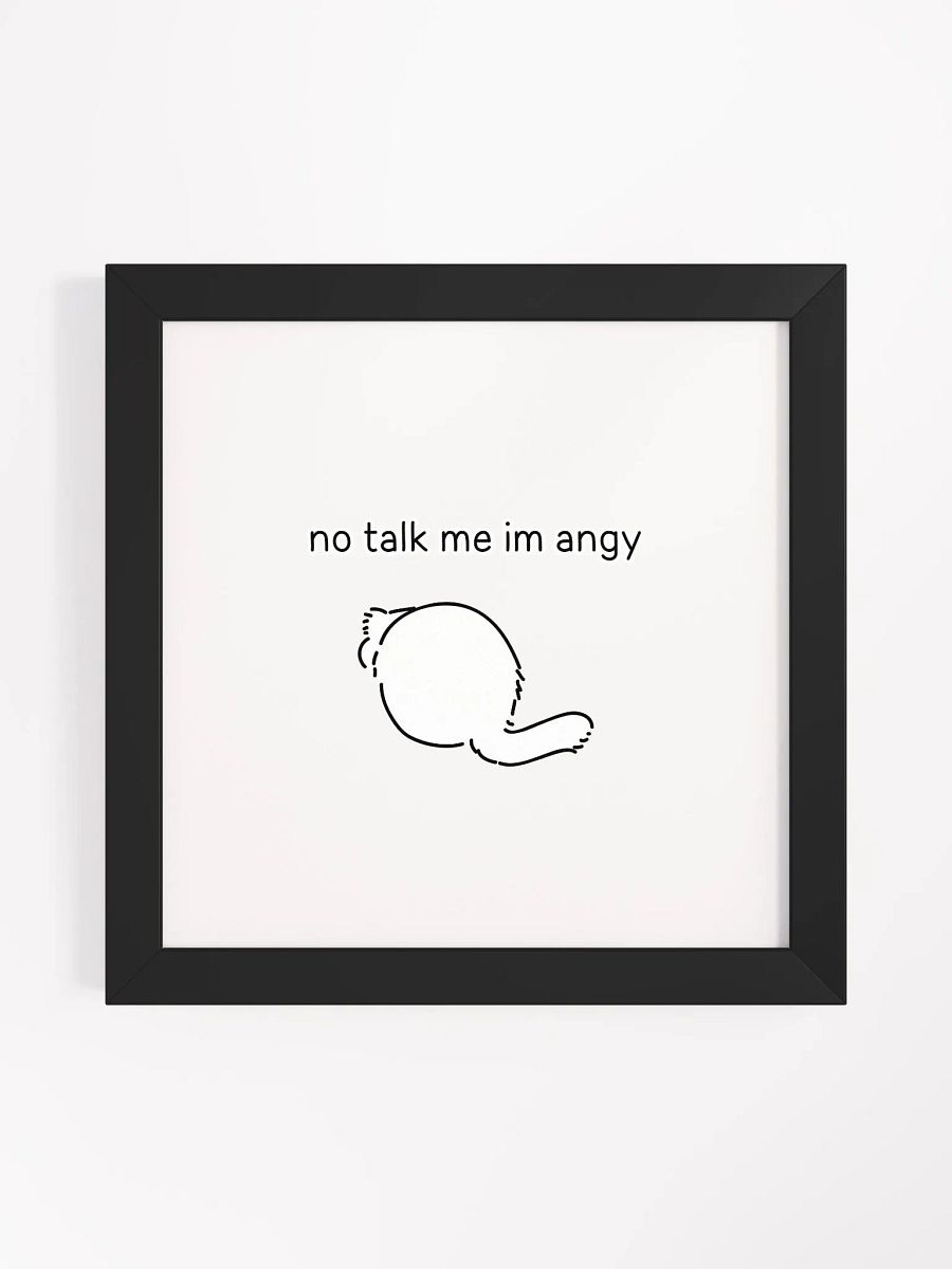 No Talk Manul Angy - Framed Print product image (1)