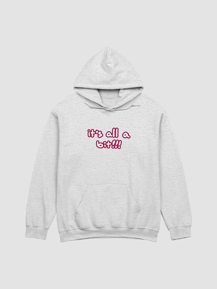 “It’s all a bit!!!” (lined design, #A6073C) classic hoodie product image (2)