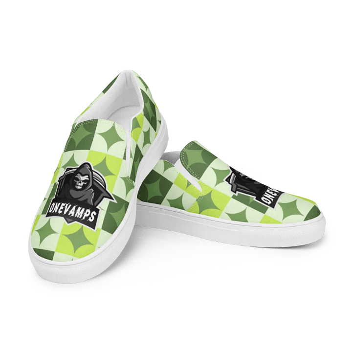 Men's Slip-On Canvas Shoes OneVamps Green Diamond product image (1)