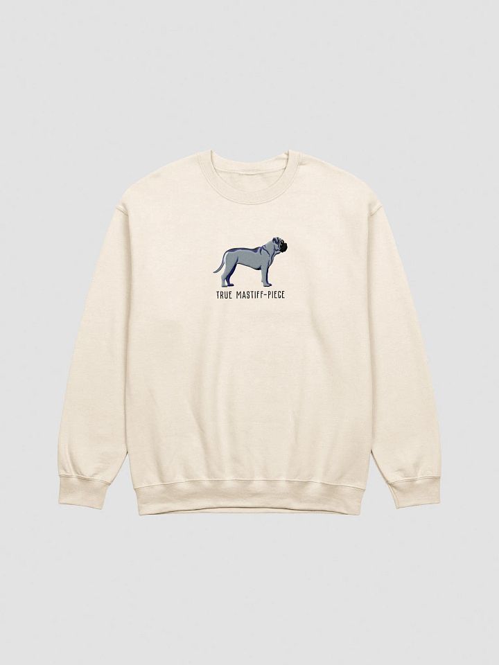 True Mastiff-Piece Sweatshirt (Embroidered) of an English Mastiff(Blue) product image (13)