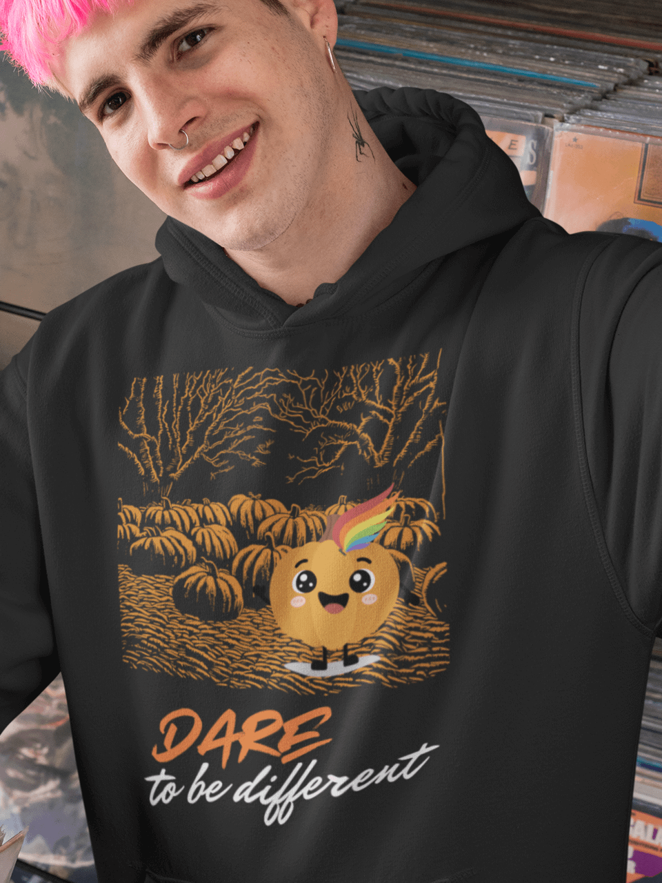 Dare to be Different Pride Pumpkin Hoodie product image (1)
