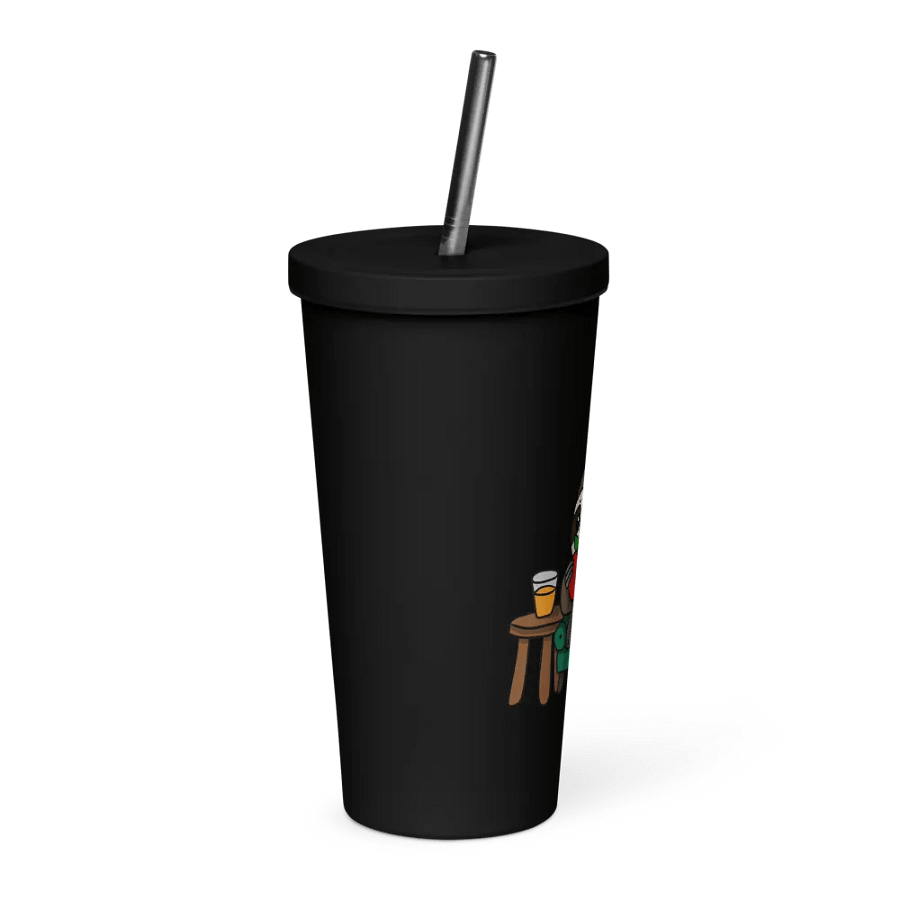 Insulated Tumbler with a Straw - Eating product image (8)