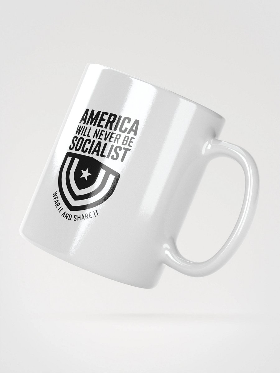 "America Will Never Be Socialist" Mug - Black Ink product image (2)