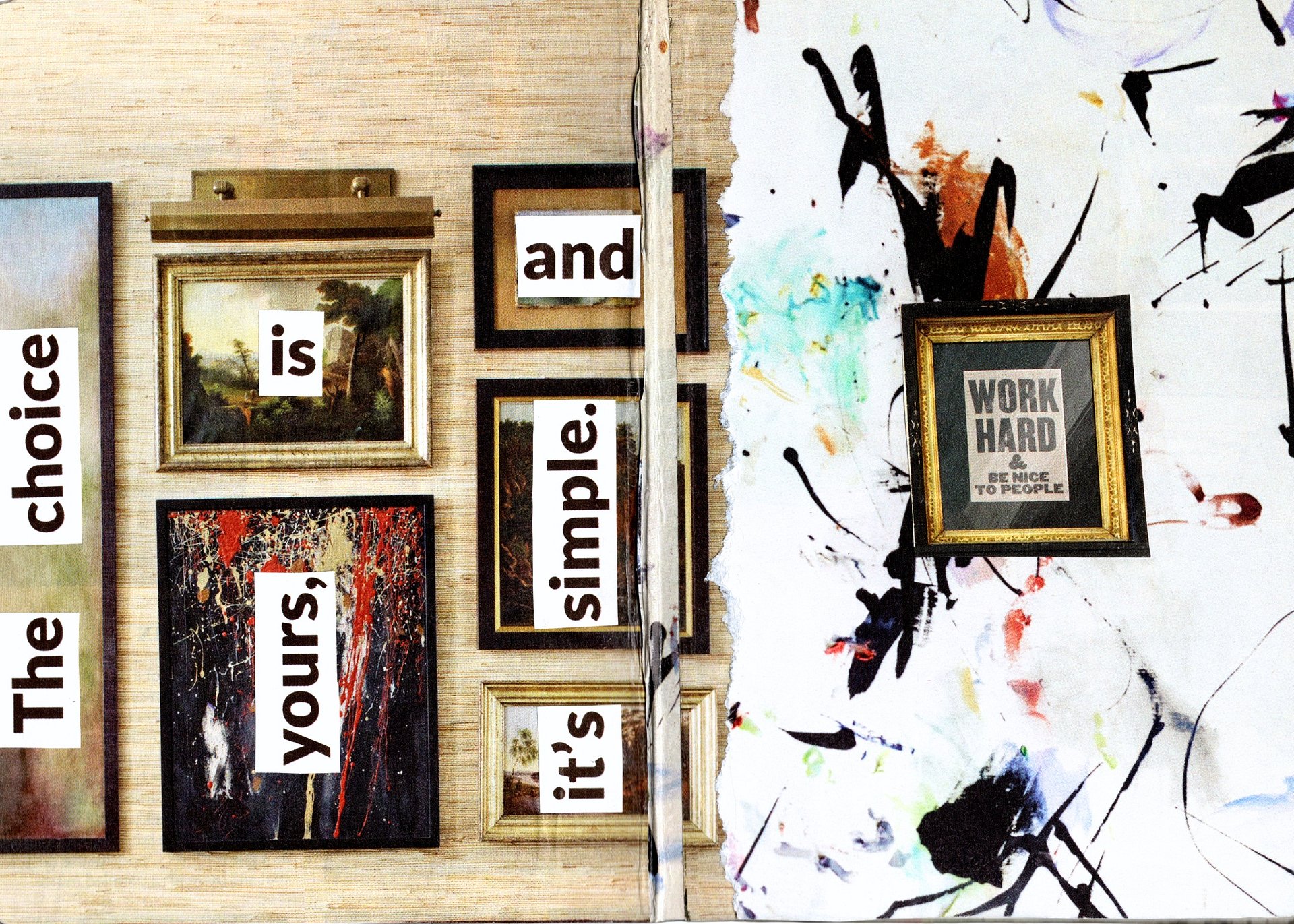 WORK HARD & BE NICE TO PEOPLE — collage print product image (1)