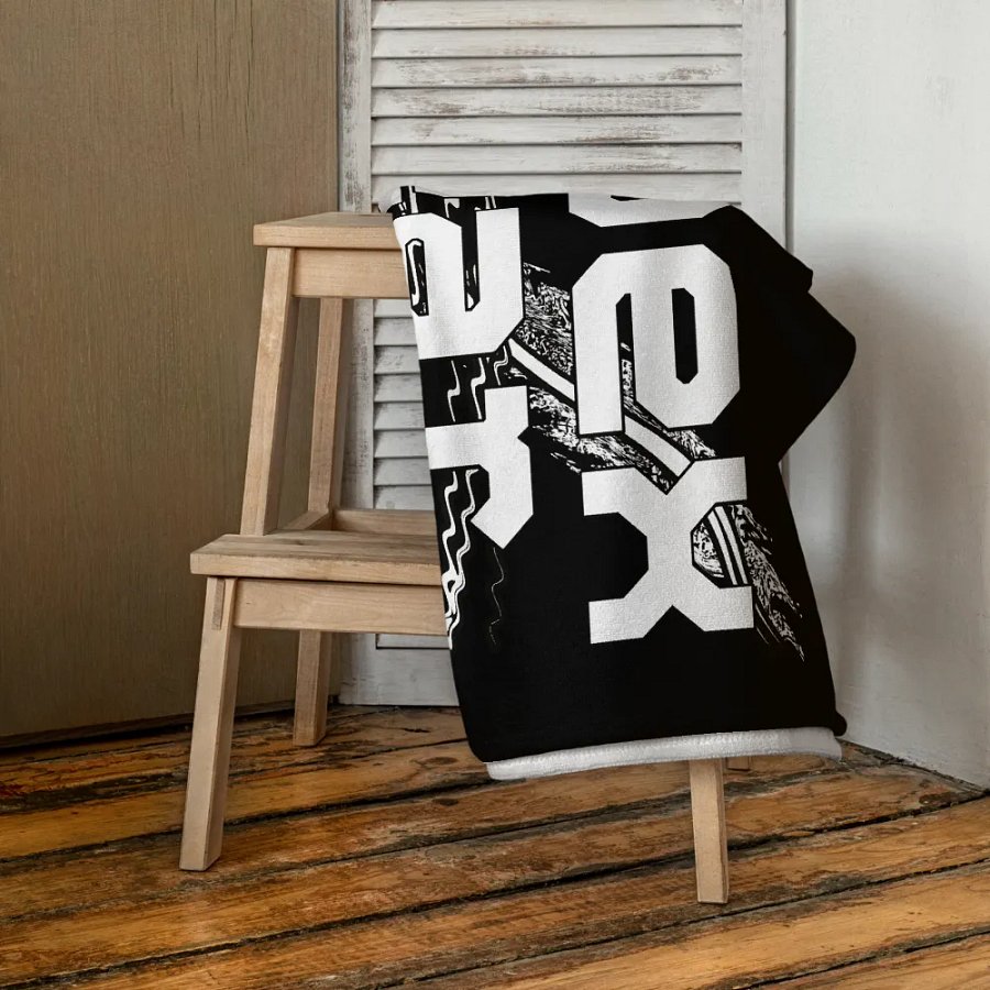 White HApex Gear White Logo - Black Sublimated Towel product image (4)