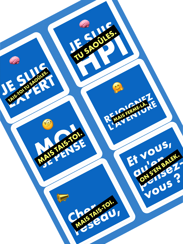 6 stickers Posts Linkedin • planche A5 product image (1)