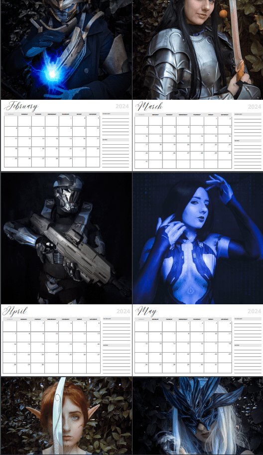2024 Cosplay Calendar (Digital PDF) product image (3)