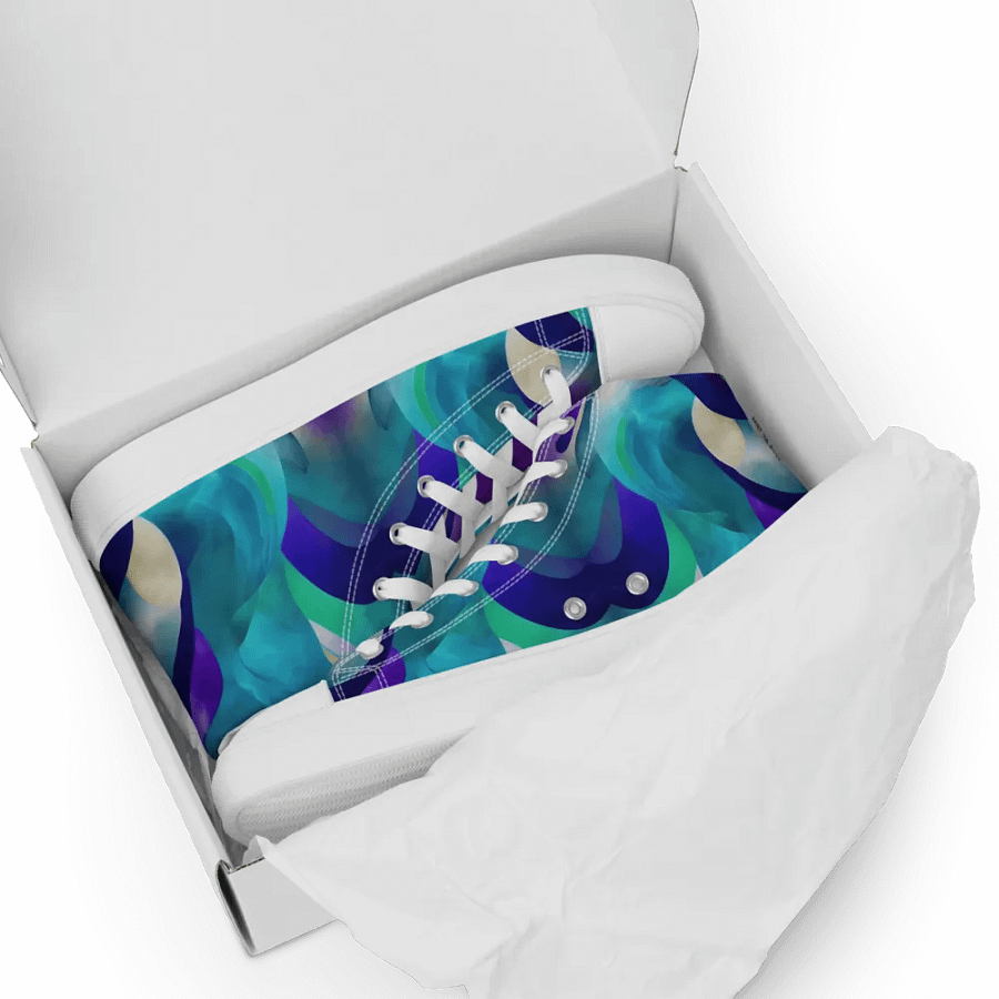 Ethereal Waves Women's High Top Shoes product image (8)