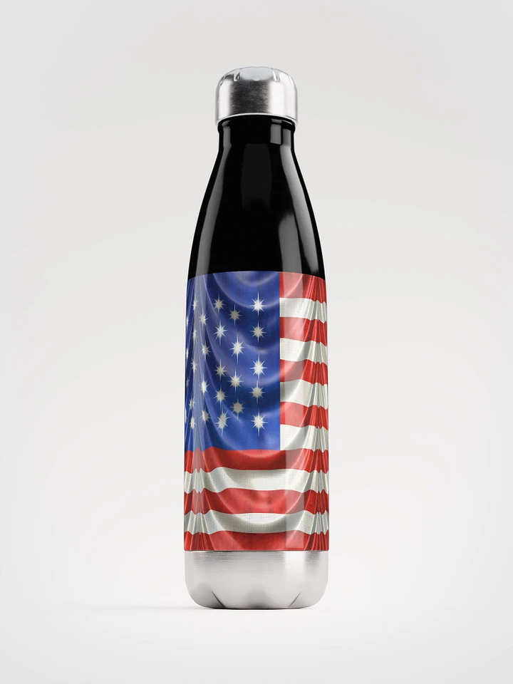 American Flag Draped Stainless Steel Waterbottle product image (1)
