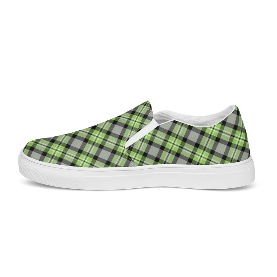 Light Green and Gray Plaid Women's Slip-On Shoes product image (6)