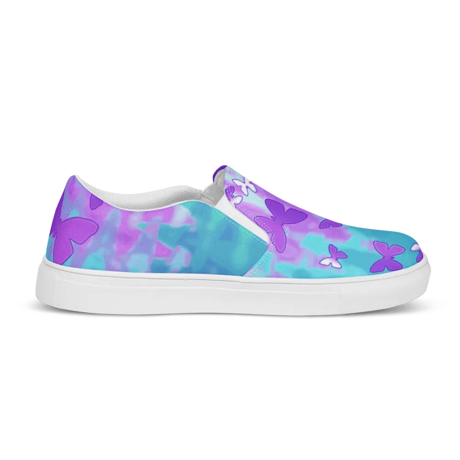 butterfly shimmer slip on canvas shoes (womens) product image (7)