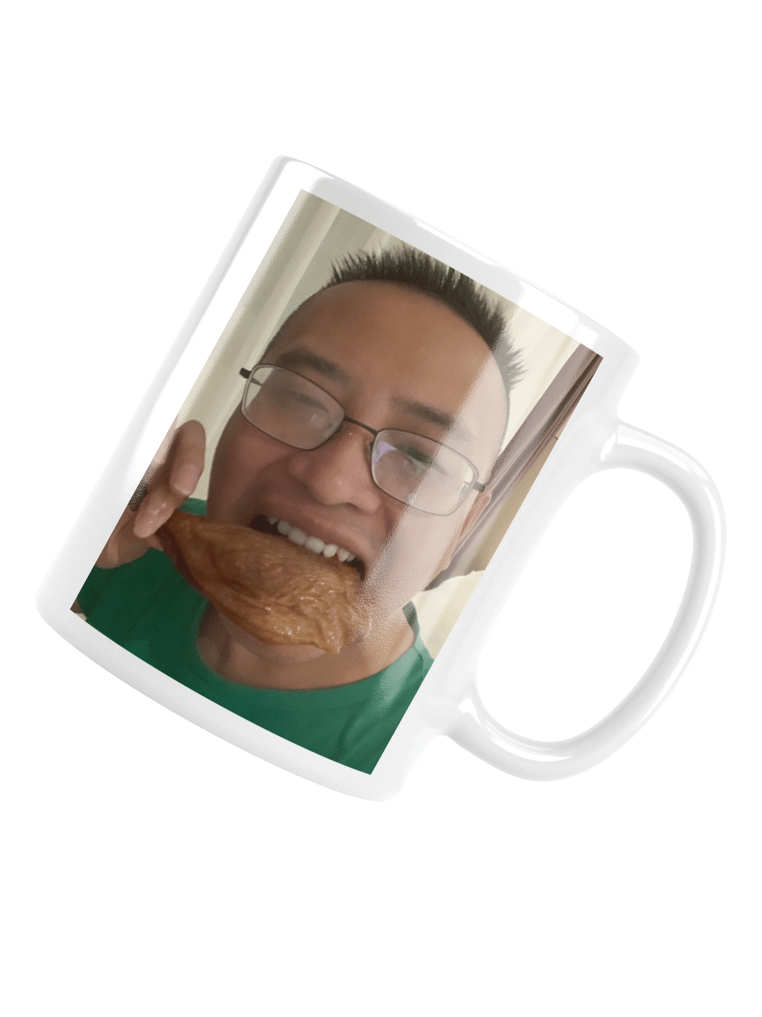 White Glossy Mug: eat duck product image (15)