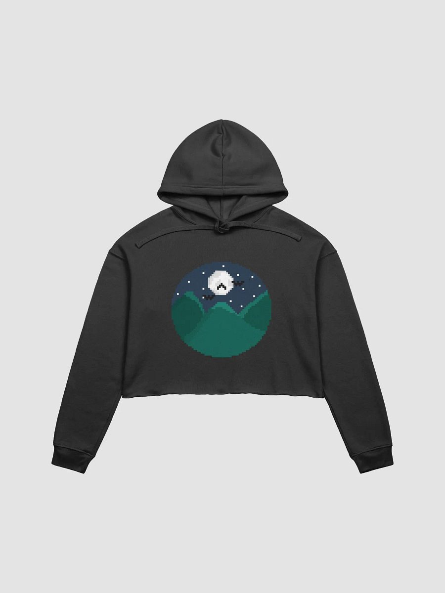 Mountain Harbingerofbeth Logo Crop Hoodie designed by Cassafrassarole product image (1)