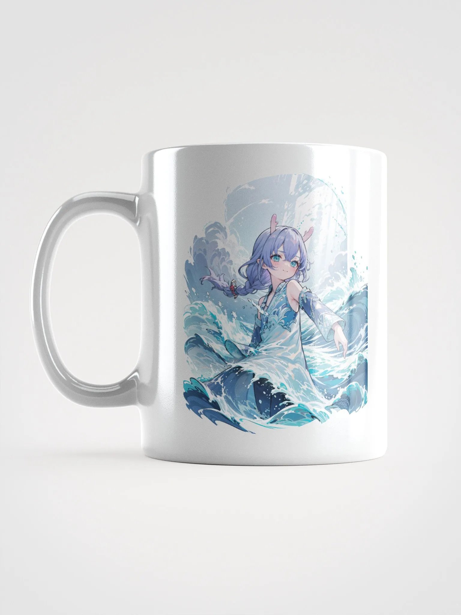 White Glossy Mug - Bailu v2 (Honkai Star Rail) product image (6)