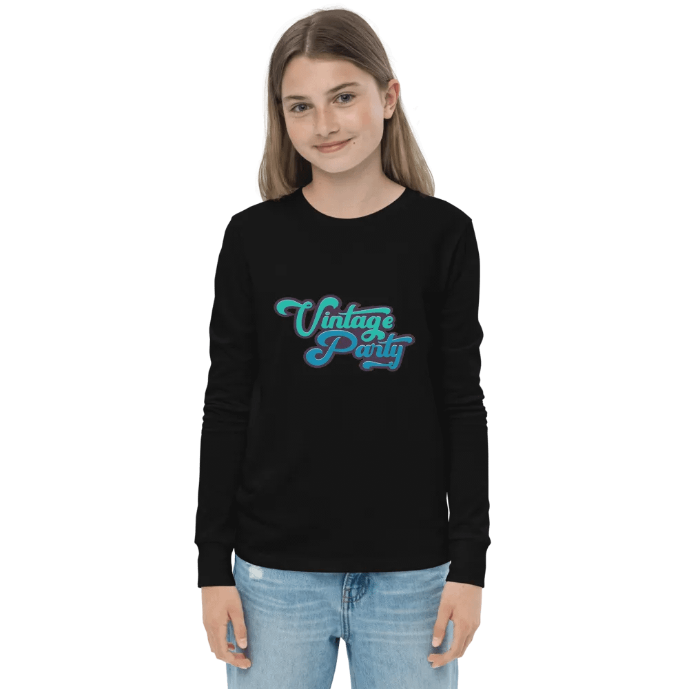 Vintage Party Vibes Youth Long Sleeve T-Shirt product image (1)