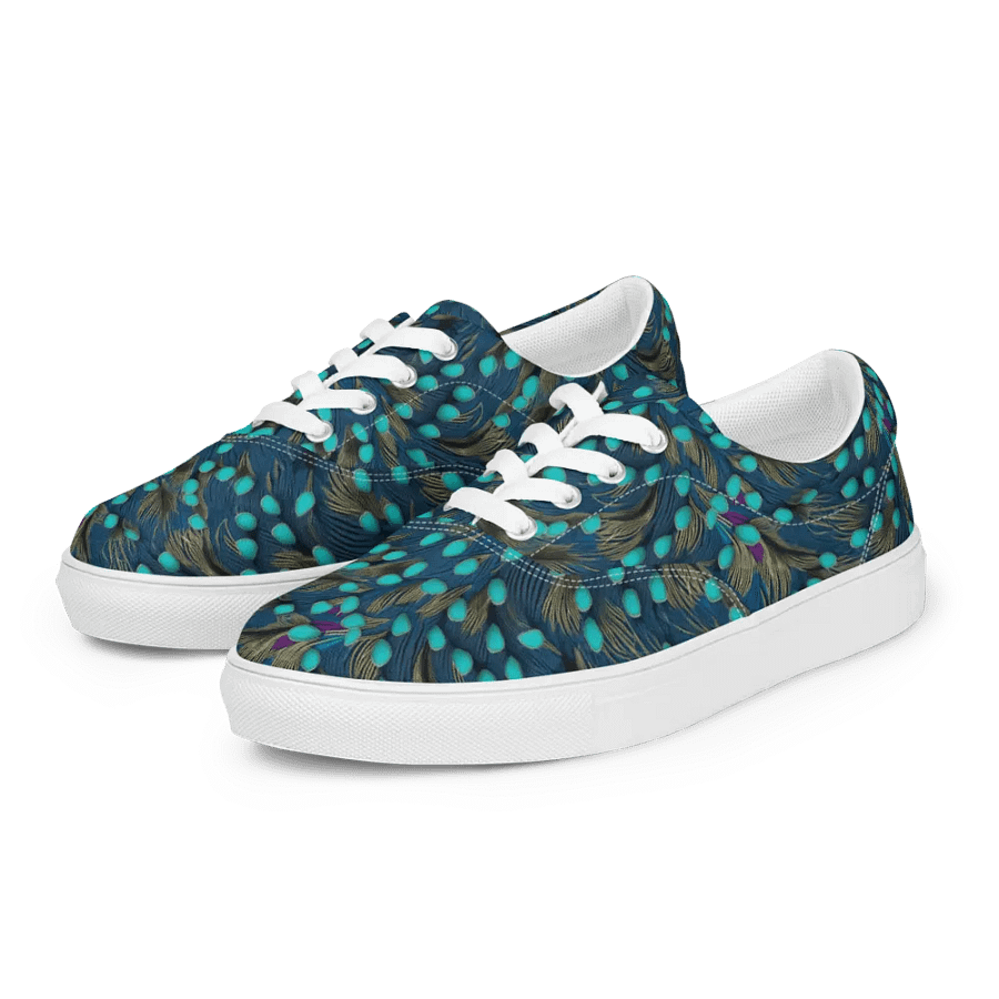 Peacock Splendor Lace-Up Canvas Shoes product image (6)
