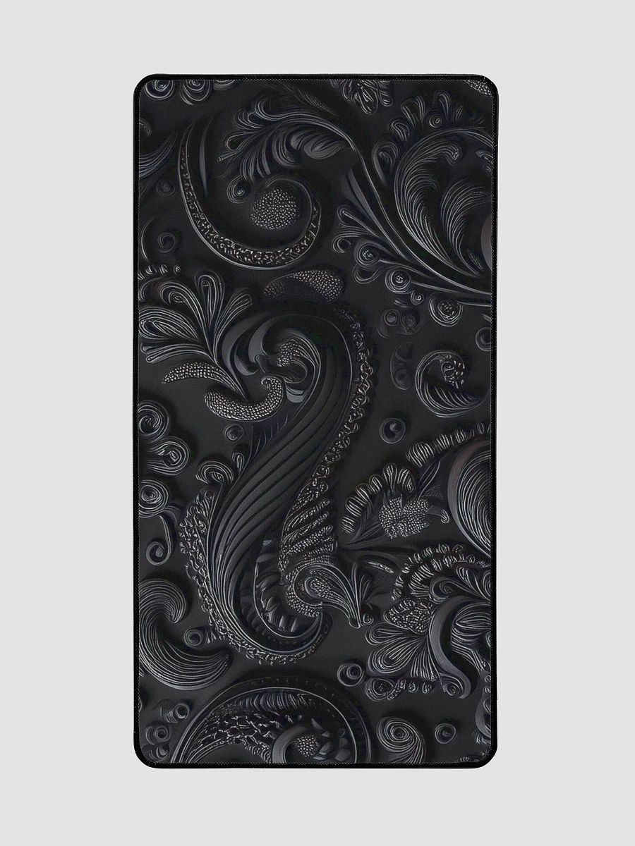 Desk Mat 15.5" x 31.5" black paisley product image (2)
