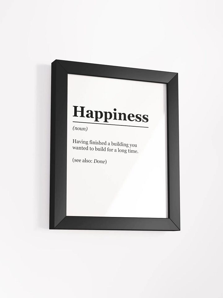"Happiness: Defined" Framed Poster product image (2)