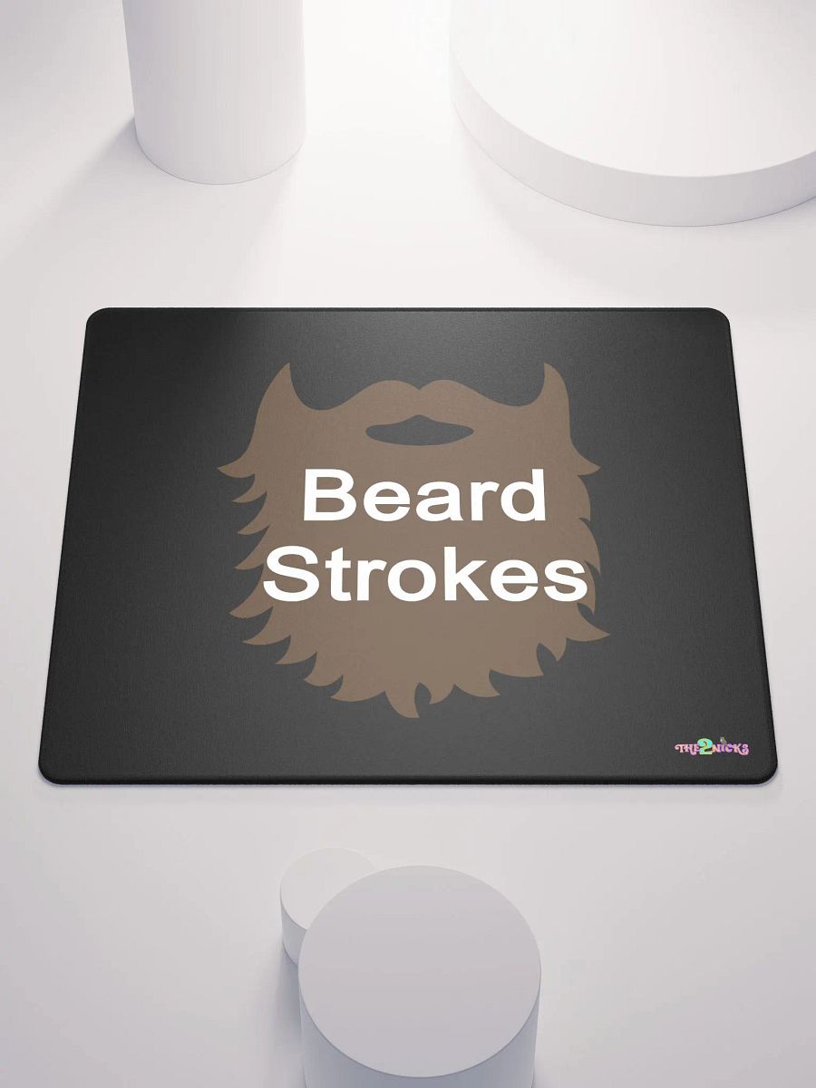 Brown Beard Strokes Gaming Mouse Pad (Black) product image (2)