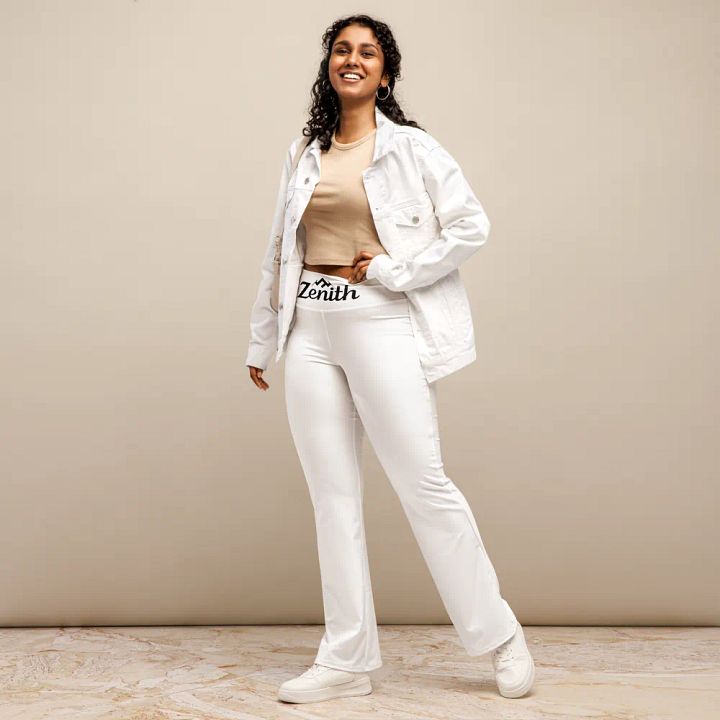 Zenith Star Women's White Flare Leggings product image (1)