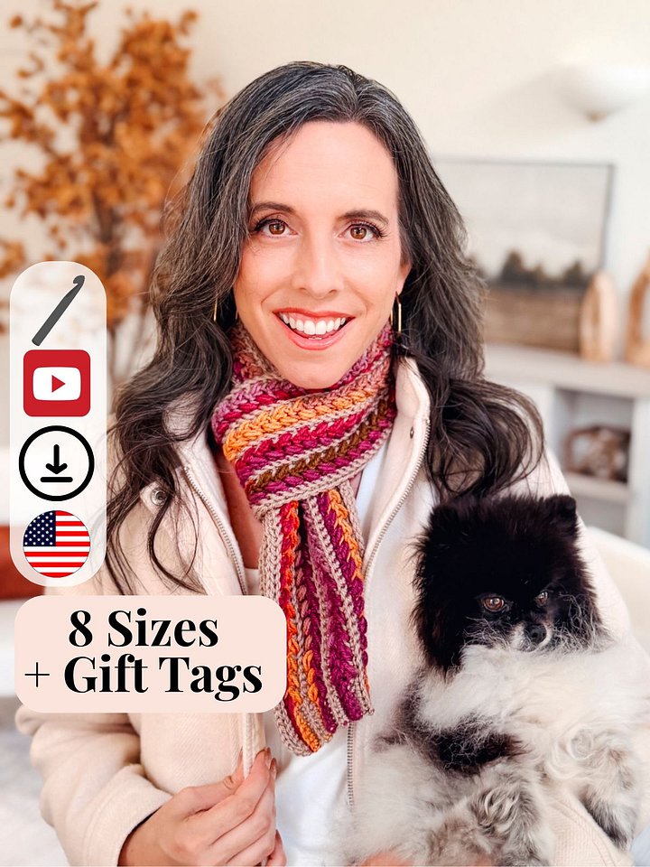 Wheat Stitch™ Crochet Scarf Pattern product image (1)