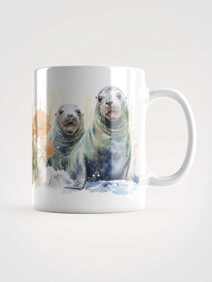 Seal Splash White Glossy Mug product image (1)