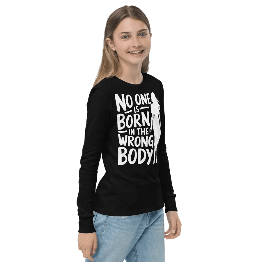 No One is Born in the Wrong Body Youth Long Sleeve Tee product image (5)