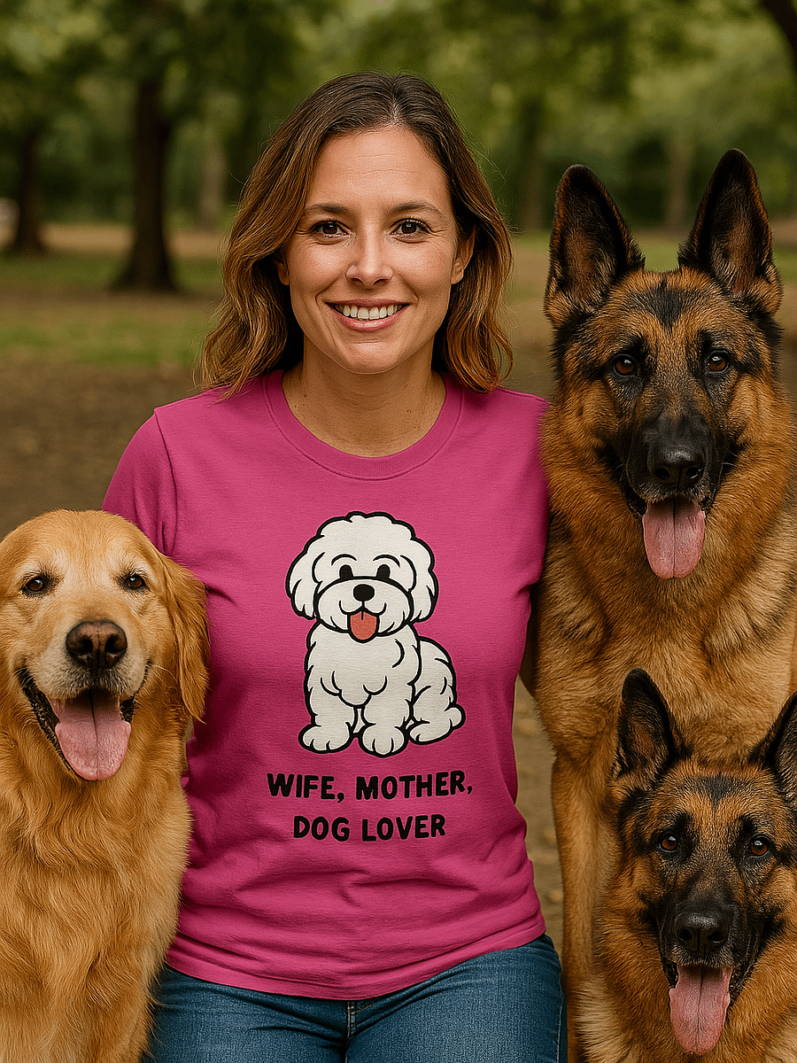 Wife Mother Dog Lover Cartoon T-Shirt product image (3)