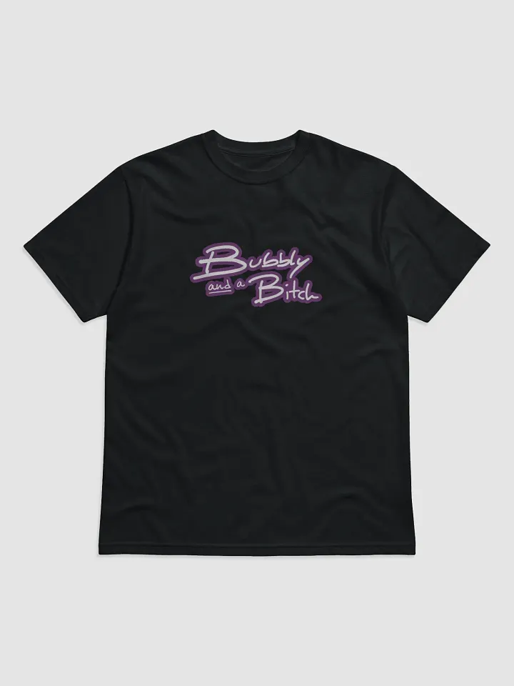 Bubbly and a B*tch (lined design, #763D7D) unisex eco tee product image (1)