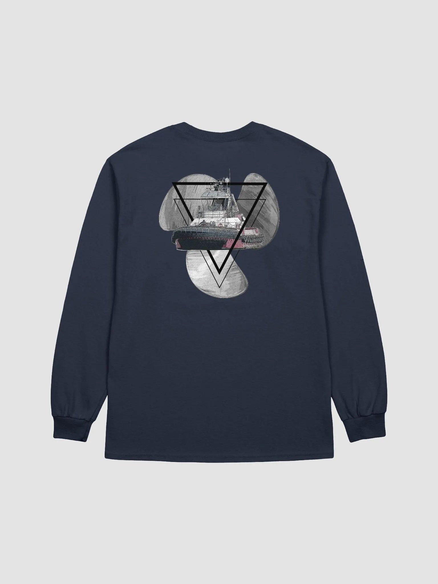 Three blade prop triangle Athena tug Long Sleeve Tee product image (1)
