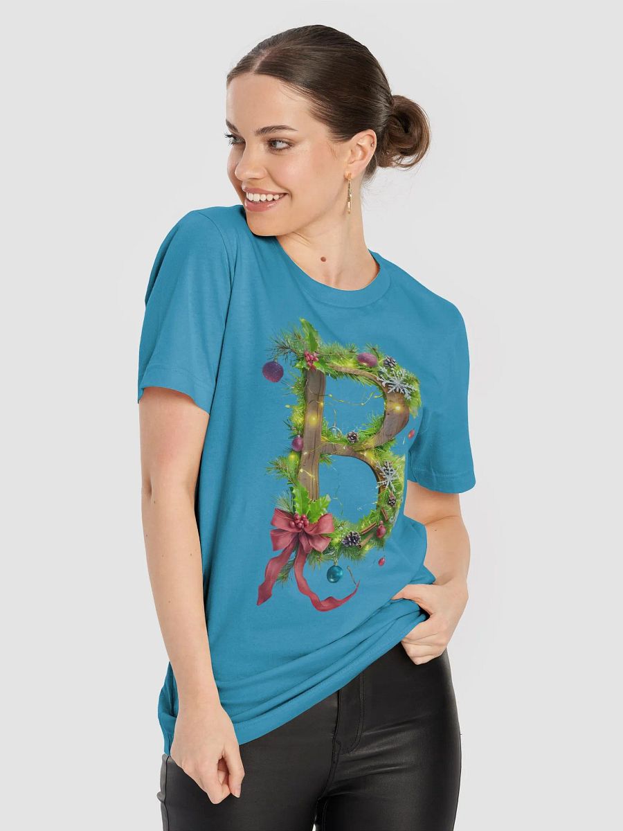 Festive Holiday 'B' Letter T-Shirt product image (9)