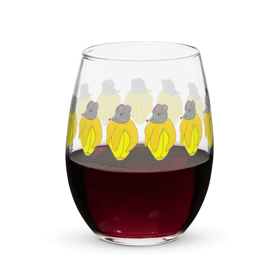 Banana mouse Stemless Wine Glass product image (6)