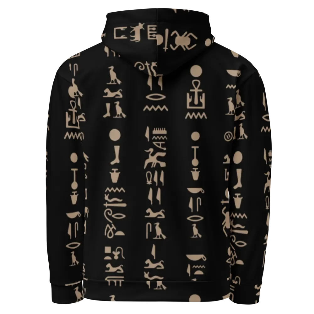 Isis Black Hieroglyphs Unisex Hoodie product image (3)