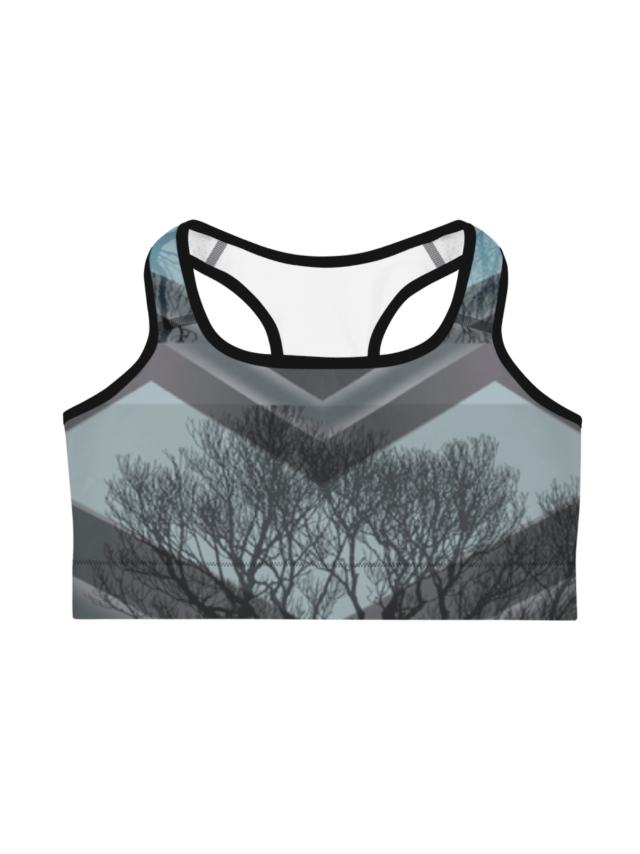 Gray Wood Sports Bra product image (3)