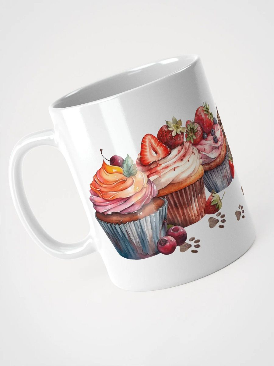 Cat Chat: "I'm not fat, I'm just a little fluffy." White glossy mug product image (10)