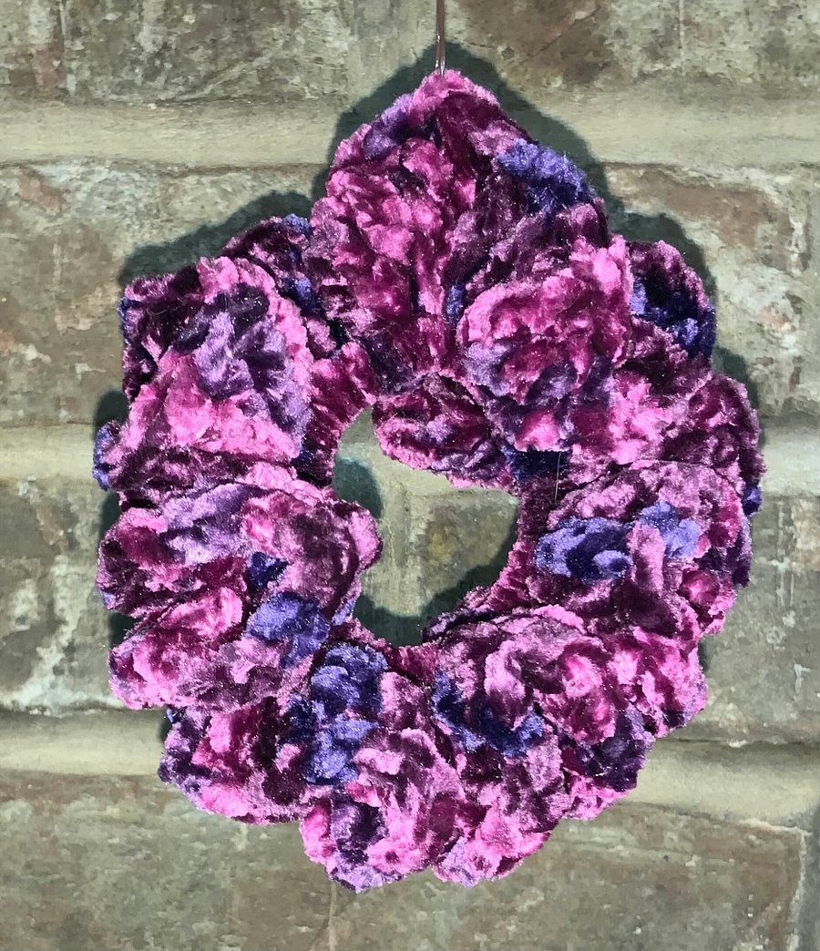 Crushed Burgundy Velvet Scrunchies product image (1)