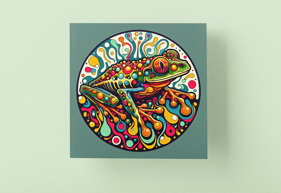 Psychedelic Frog Poster in Five Sizes product image (1)