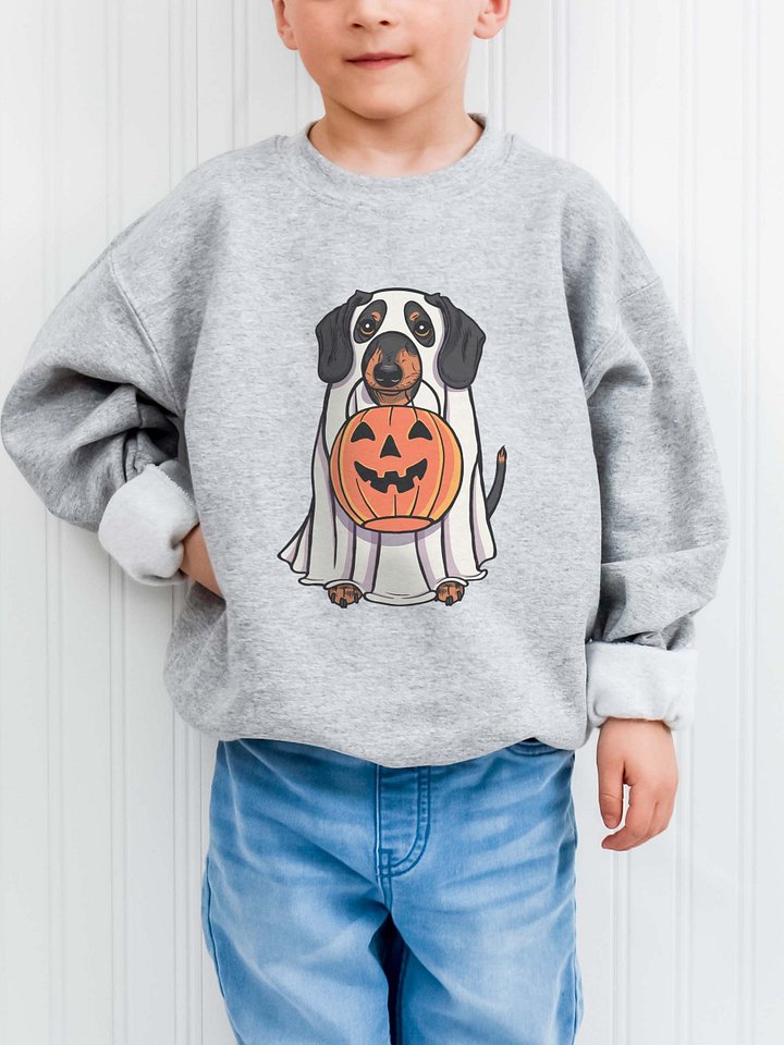 Halloween Dachshund(Black & Tan) Youth Sweatshirt product image (1)