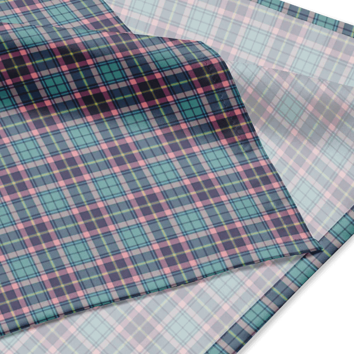 Light Green, Lavender, and Pink Plaid Bandana product image (2)