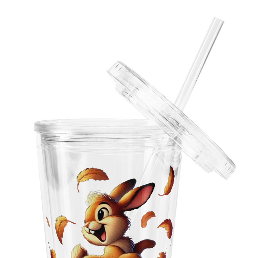 Autumn Leaves Bunny Rabbit Double Wall Tumbler product image (5)