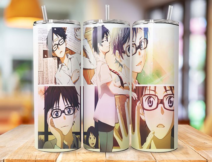 Kosei Arima 20 oz Stainless Steel Tumbler – Your Lie in April Inspired Design product image (1)