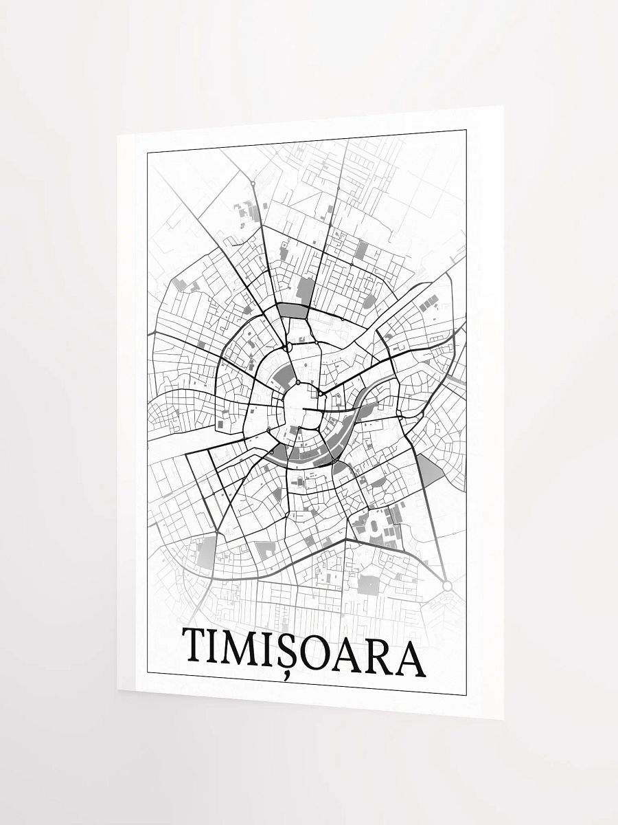 Timișoara, Romania, city map print product image (7)