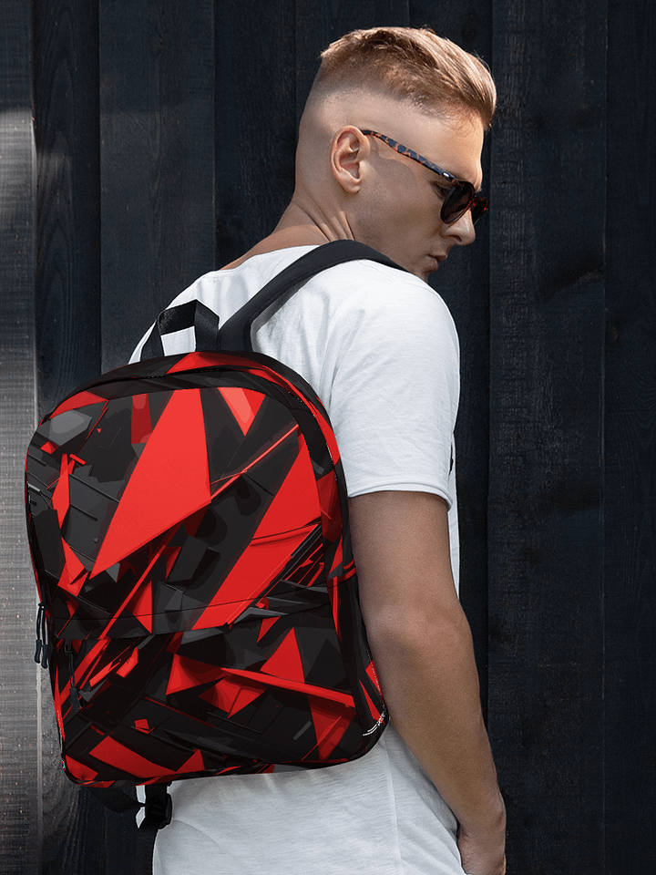 Dynamic Abstract Fragmented Red - All-Over Print Backpack product image (1)