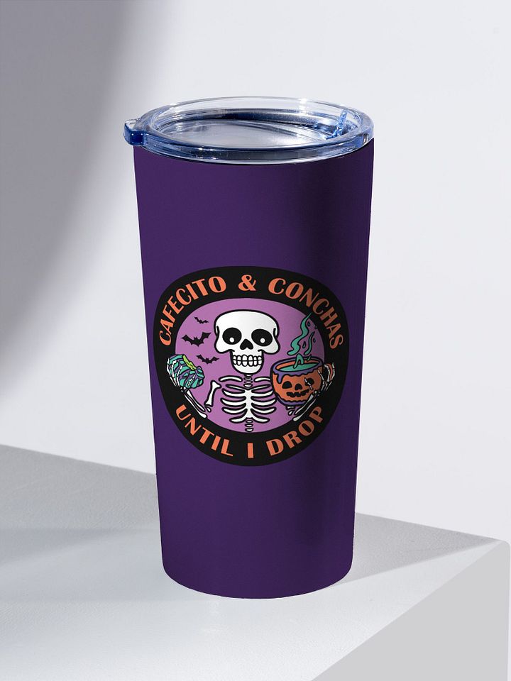 Cafecito and Conchas Halloween Skeleton 20oz Stainless Steel Tumbler product image (2)